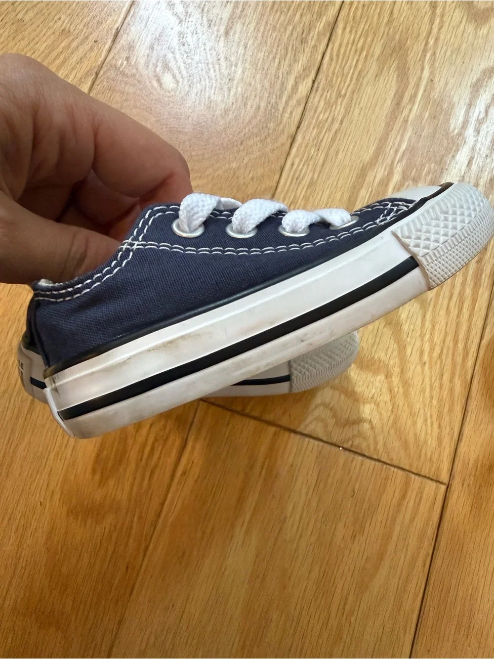 Converse Kids Navy and White Low Top Sneakers